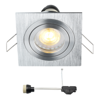 Coblux LED Einbaustrahler | Eckig | Warm Weiß | 5 Watt | Dimmbar | Kippbar L2062